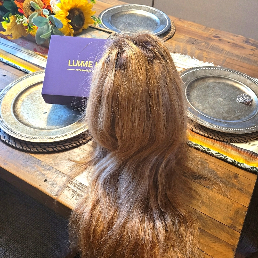 Human hair wig (new NEVER WEAR) covid&pet free